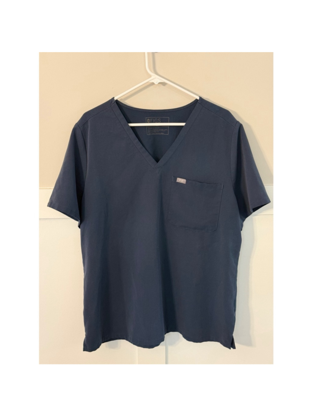 FIGS Navy Blue Scrub Top XXL Technical Collection V Neck Medical Uniform